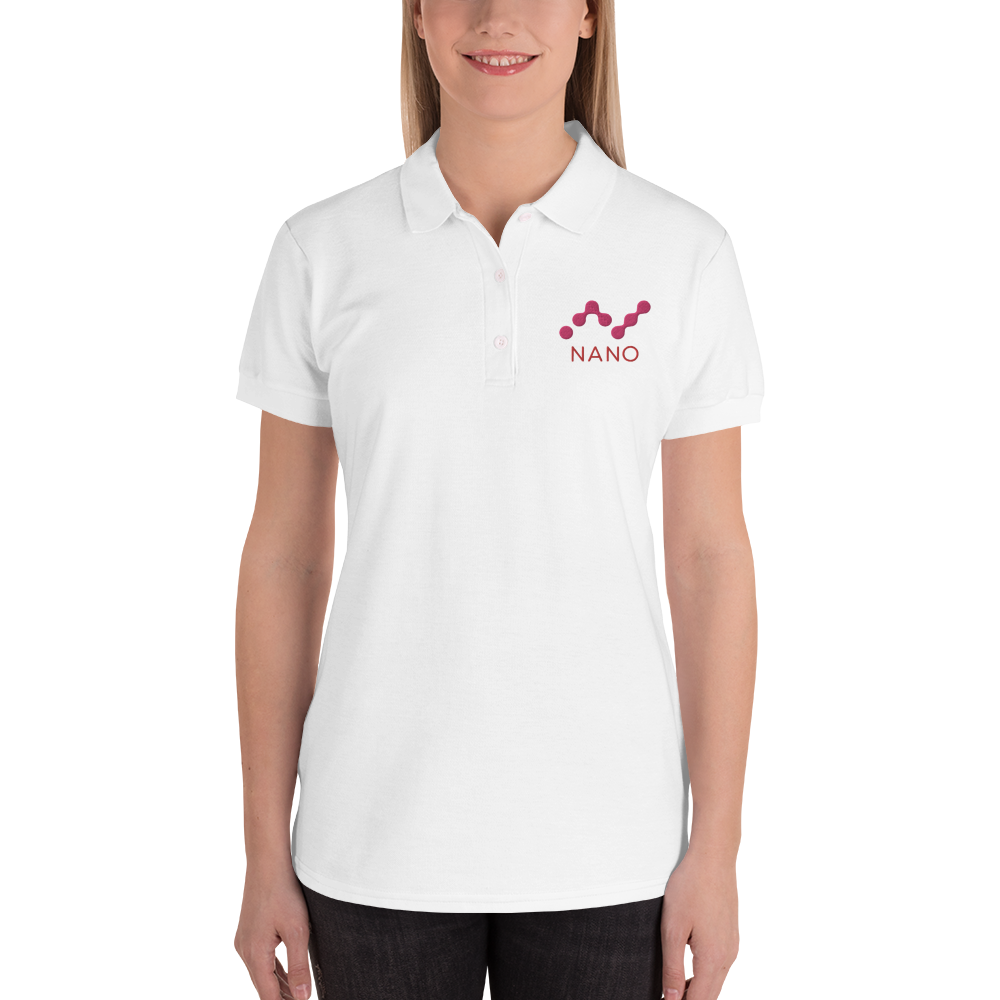 Nano - Women's Embroidered Polo Shirt TCP1607 White / M Official Crypto  Merch
