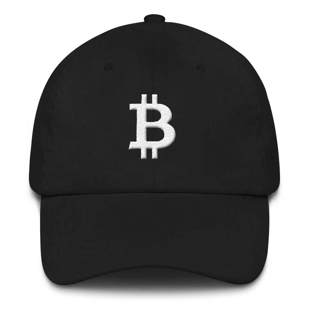 Bitcoin white - Baseball Cap TCP1607 Black Official Crypto  Merch