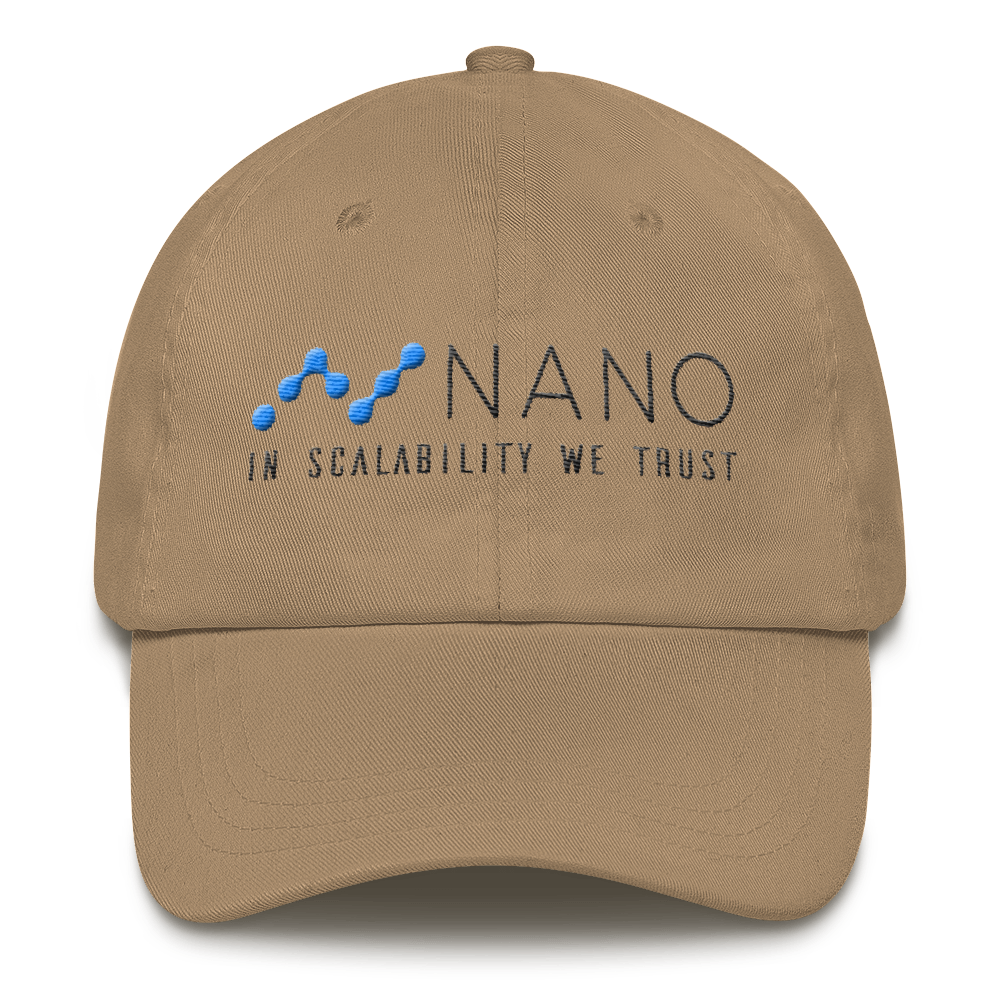Nano, in scalability we trust - Baseball Cap TCP1607 Khaki Official Crypto  Merch