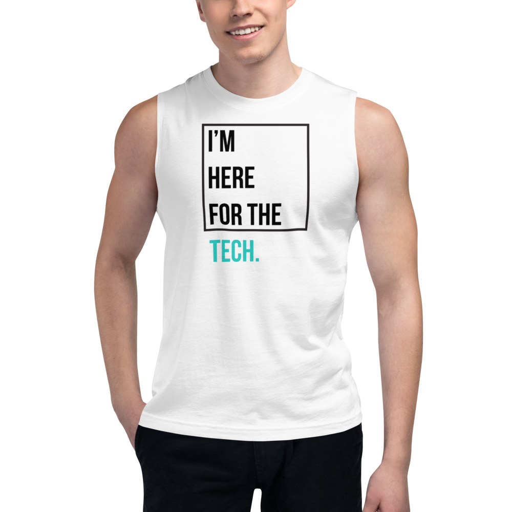 I'm here for the tech (Zilliqa) – Men’s Muscle Shirt TCP1607 Athletic Heather / S Official Crypto  Merch