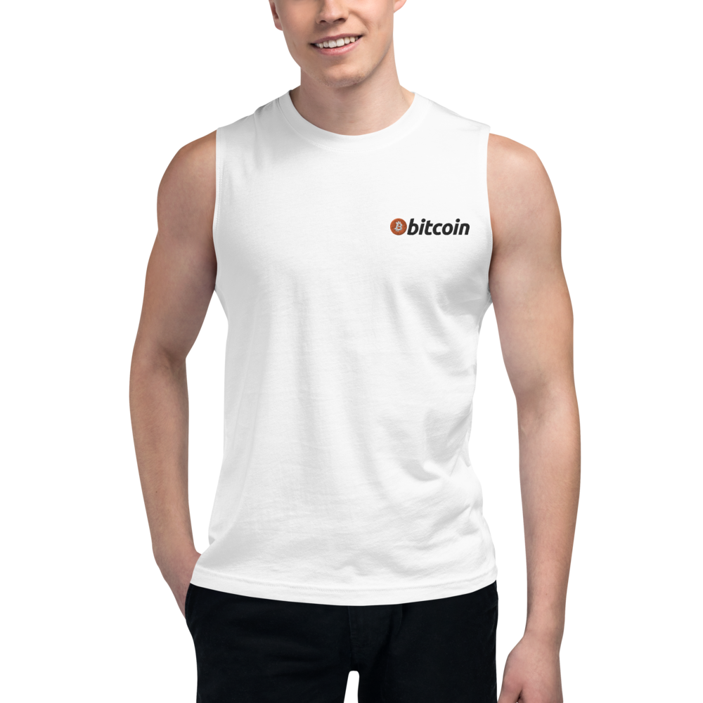 Bitcoin – Men’s Embroidered Muscle Shirt TCP1607 Athletic Heather / S Official Crypto  Merch