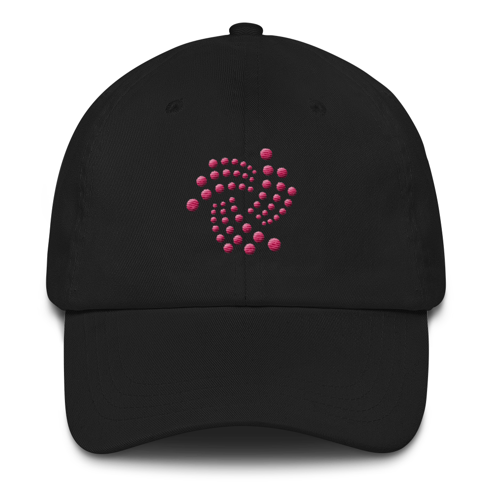 Iota floating design (Pink) - Baseball Cap TCP1607 Black Official Crypto  Merch