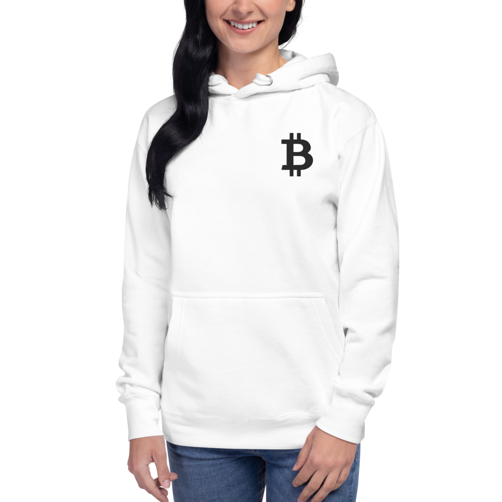 Bitcoin – Women’s Embroidered Pullover Hoodie TCP1607 Carbon Grey / S Official Crypto  Merch