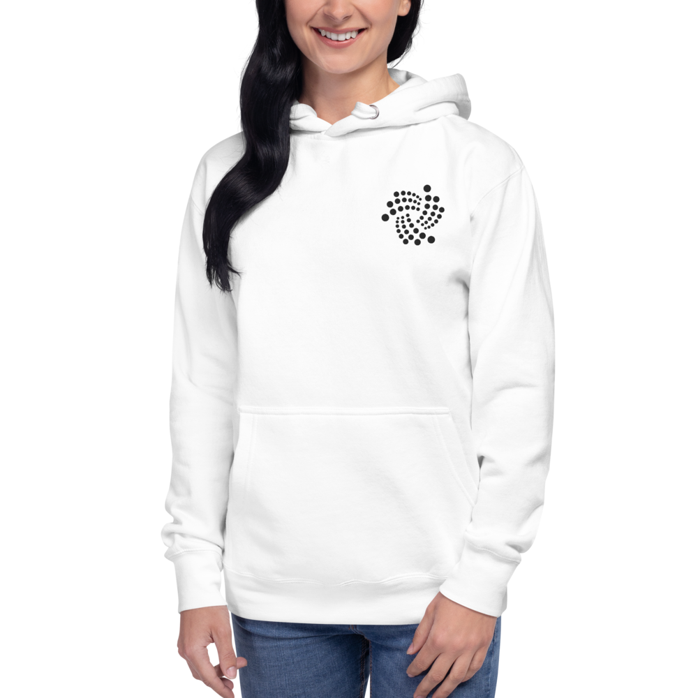 Iota floating – Women’s Embroidered Pullover Hoodie TCP1607 Carbon Grey / S Official Crypto  Merch