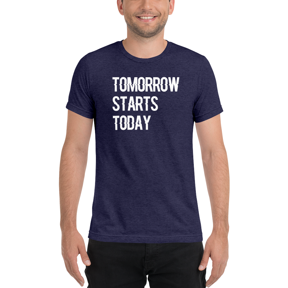 Tomorrow starts today (Zilliqa) - Men's Tri-Blend T-Shirt TCP1607 Solid Black Triblend / S Official Crypto  Merch