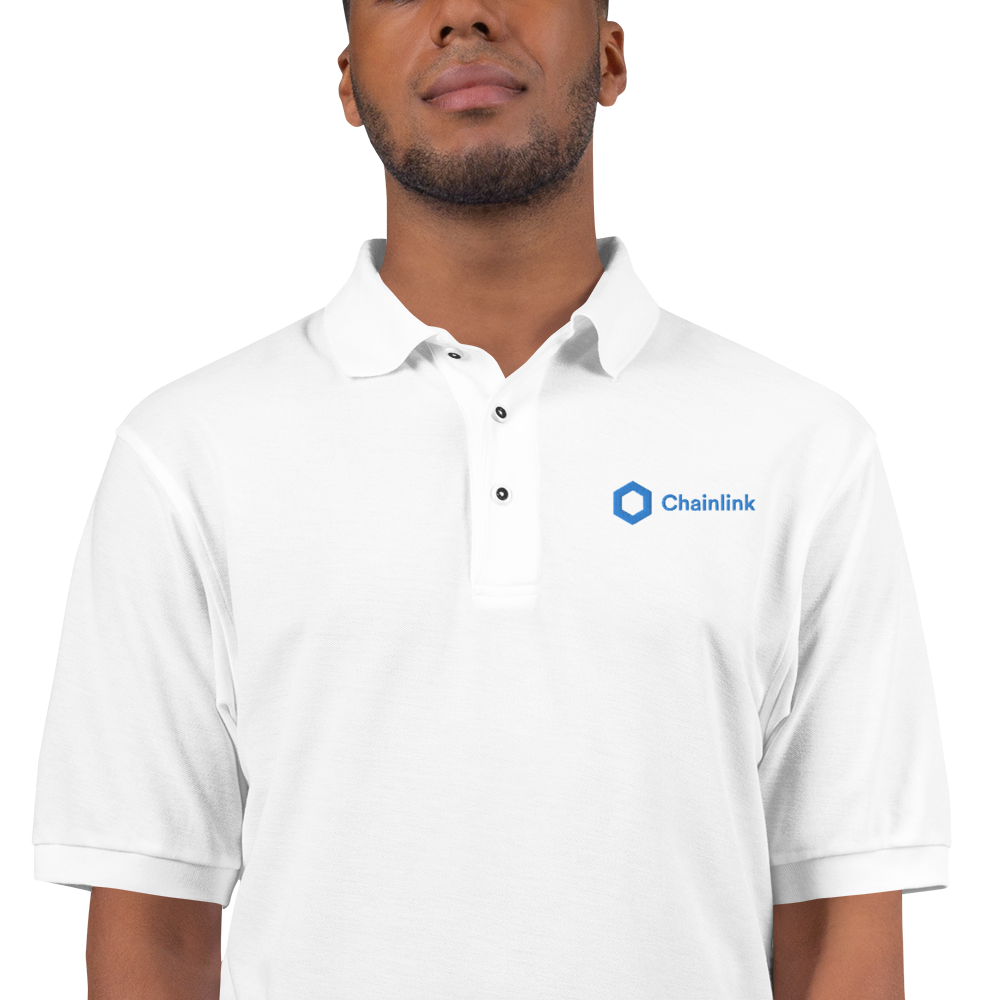 Chainlink Men & #039; s Polo TCP1607 Black / S Official Crypto Merch