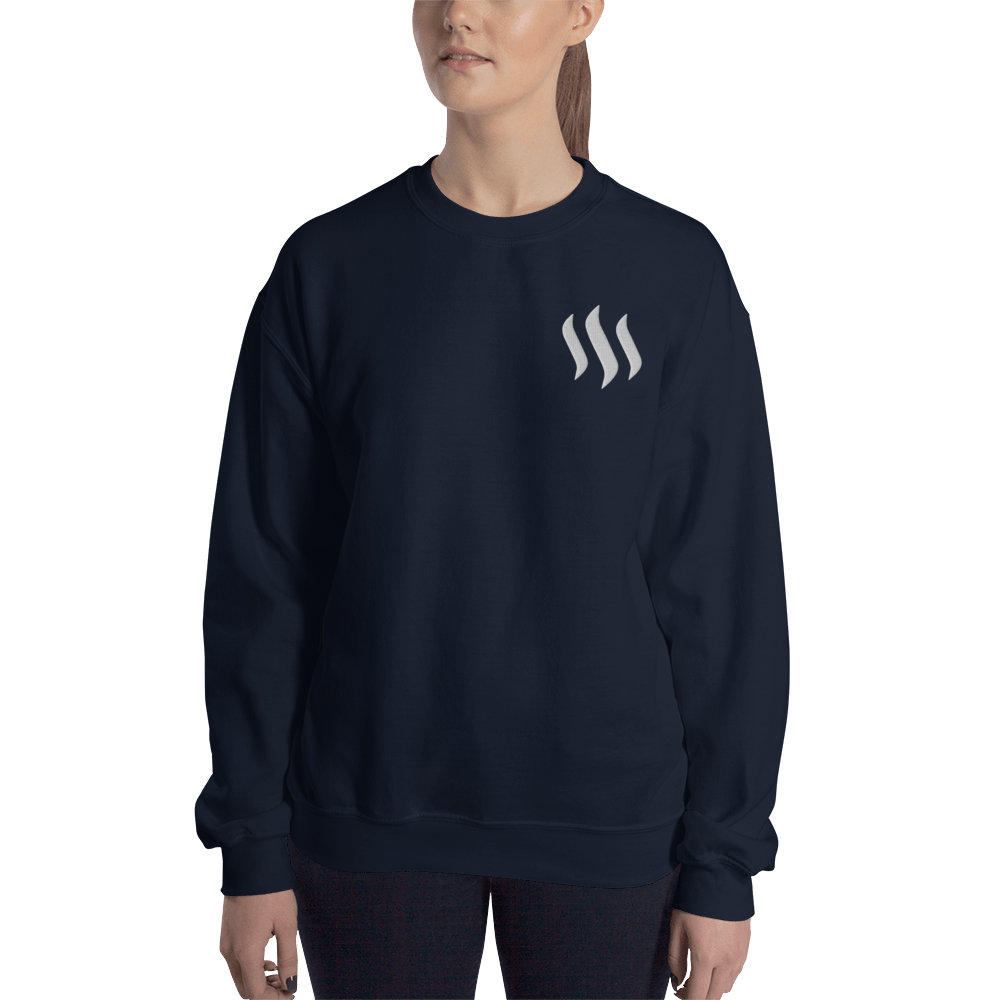 Steem – Women’s Embroidered Crewneck Sweatshirt TCP1607 Black / S Official Crypto  Merch