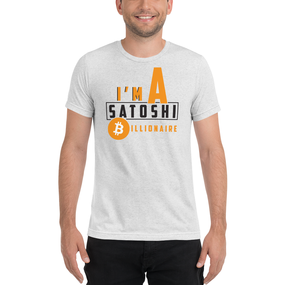 I'm a satoshi billionaire (Bitcoin) - Men's Tri-Blend T-Shirt TCP1607 Athletic Grey Triblend / S Official Crypto  Merch