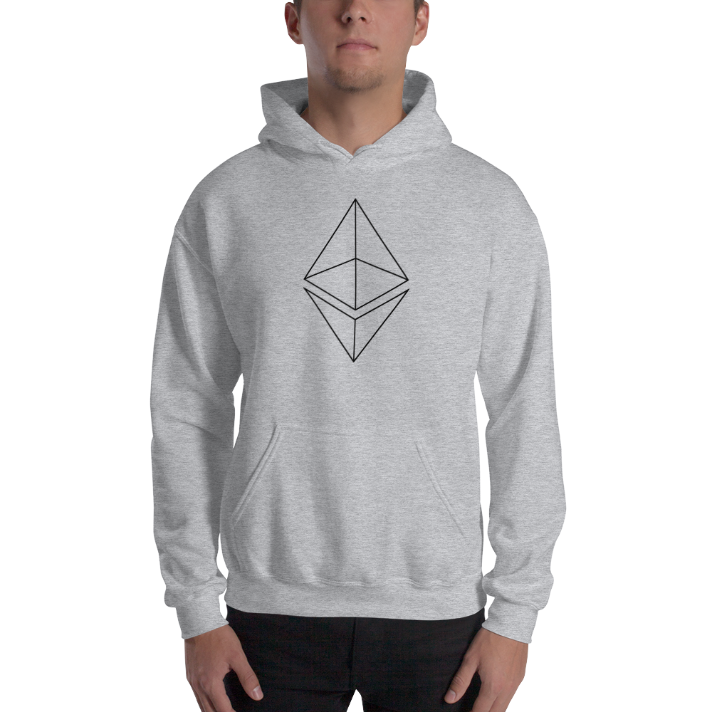 Ethereum line design - Men’s Hoodie TCP1607 White / S Official Crypto  Merch