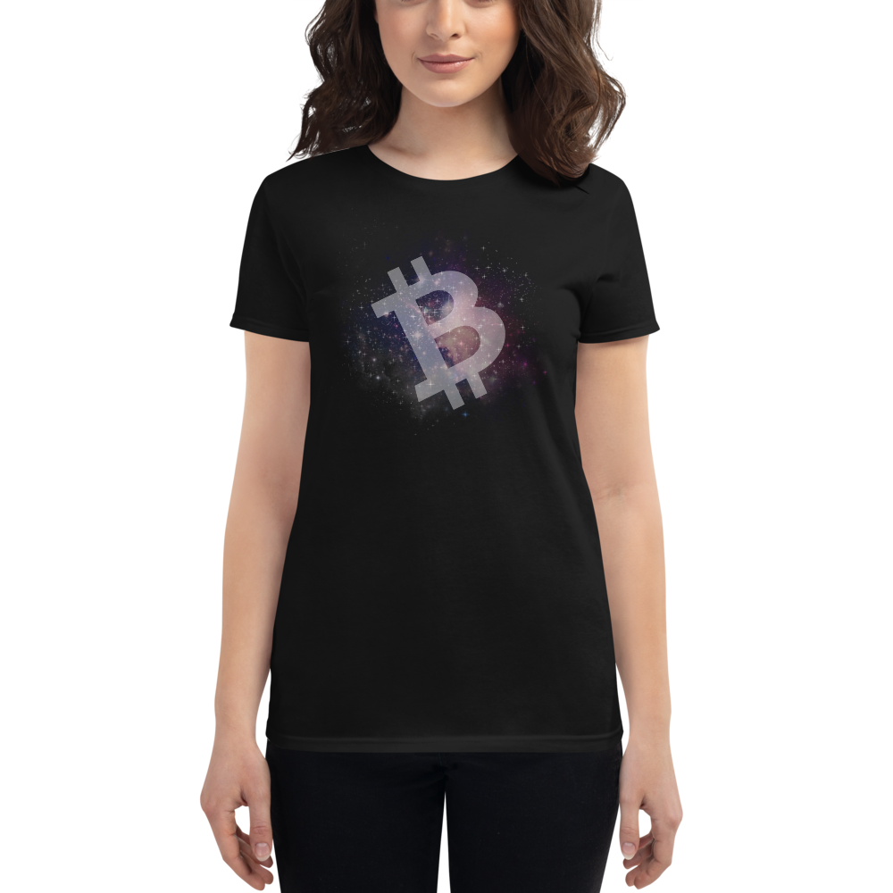 Bitcoin universe - Women's Short Sleeve T-Shirt TCP1607 Black / S Official Crypto  Merch