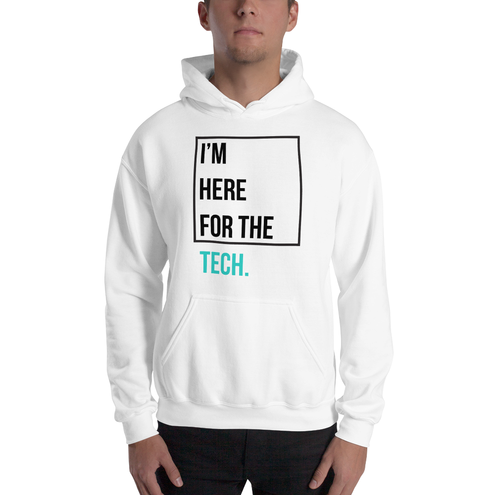 I'm here for the tech (Zilliqa) - Men’s Hoodie TCP1607 White / S Official Crypto  Merch