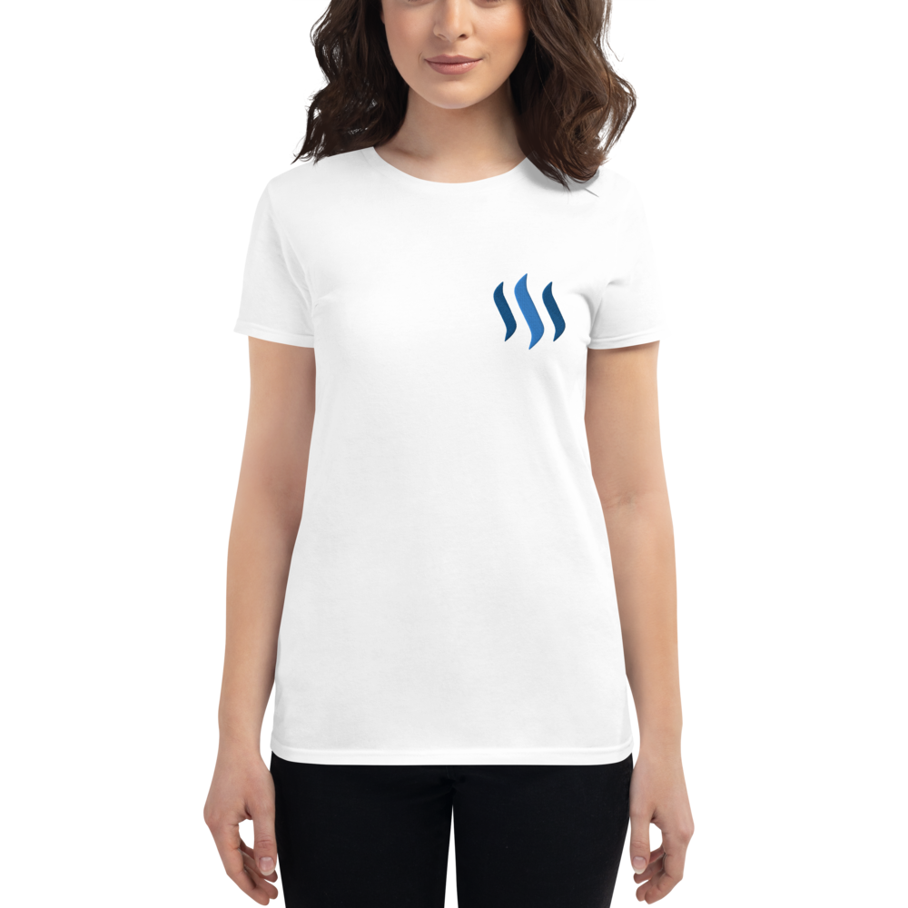 Steem - Women's Embroidered Short Sleeve T-Shirt TCP1607 White / S Official Crypto  Merch