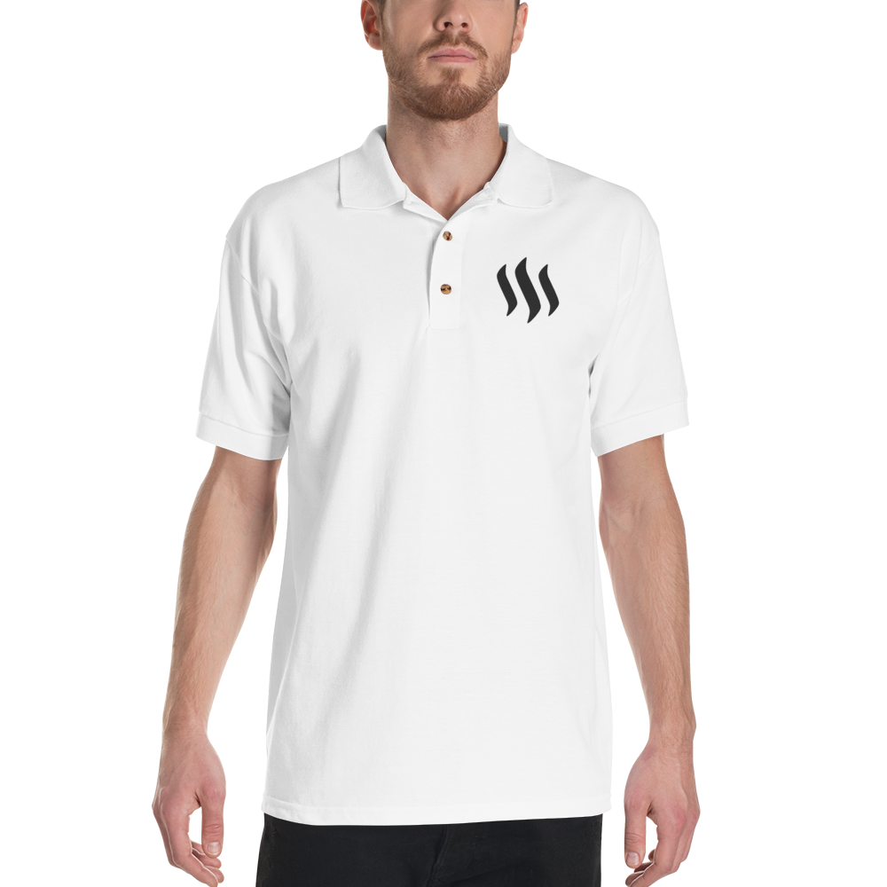 Steem - Men's Embroidered Polo Shirt TCP1607 White / S Official Crypto  Merch