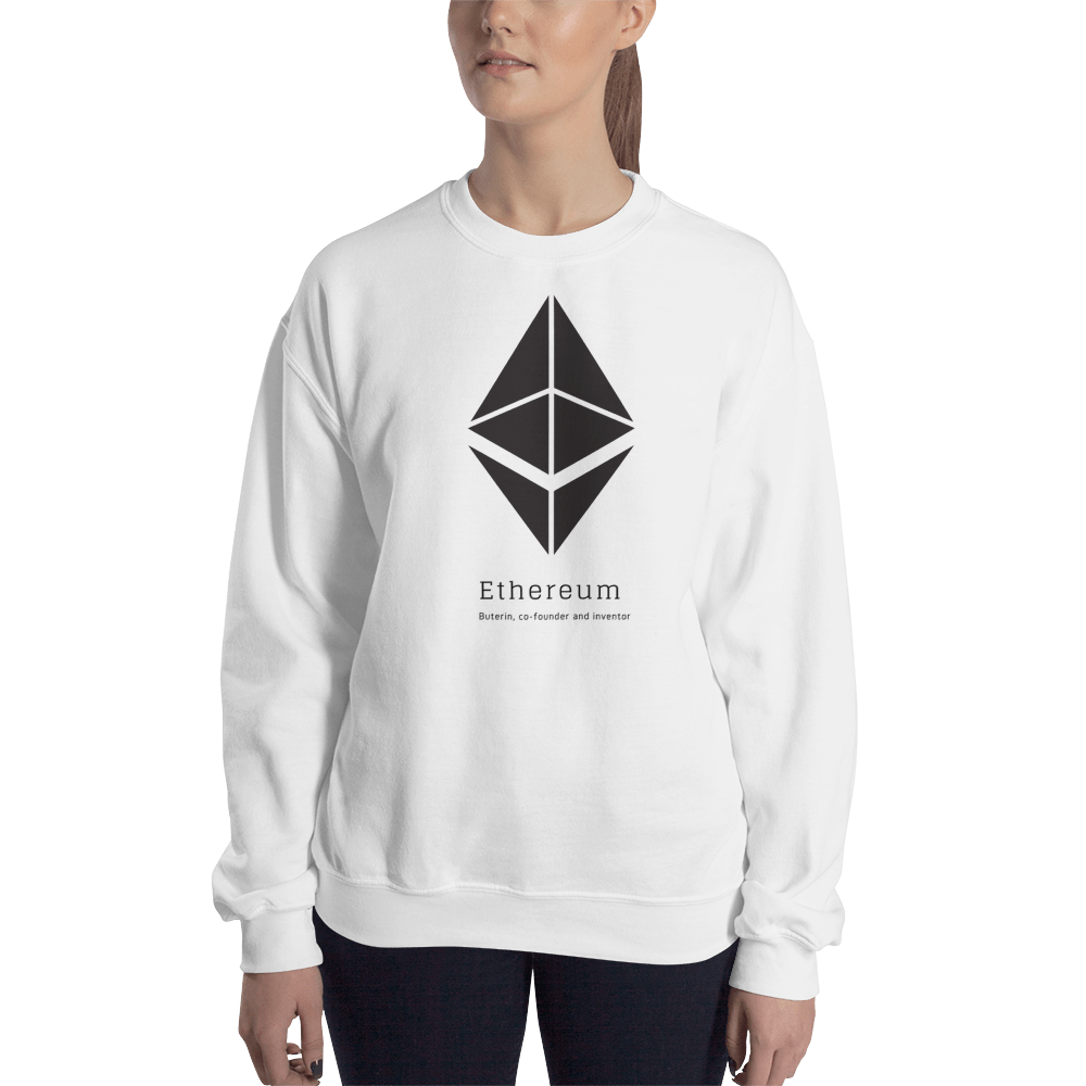 Buterin, co-founder and inventor – Women’s Crewneck Sweatshirt TCP1607 White / S Official Crypto  Merch