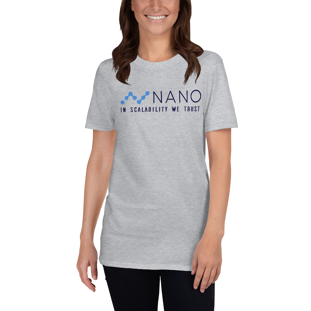 Nano, in scalability we trust – Women’s T-Shirt TCP1607 White / S Official Crypto  Merch