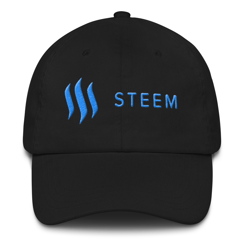Steem blue - Baseball cap TCP1607 Black Official Crypto  Merch