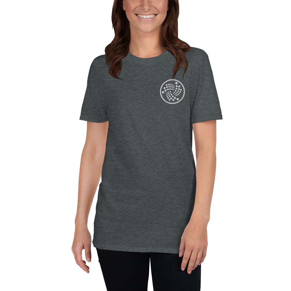 Iota logo - Women's Embroidered T-Shirt TCP1607 Black / S Official Crypto  Merch