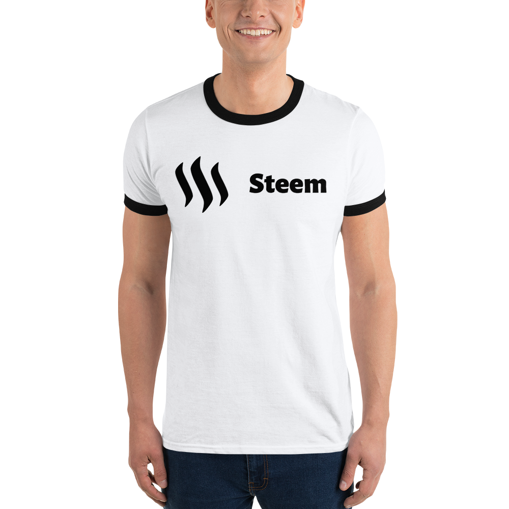 Steem – Men’s Ringer T-Shirt TCP1607 White/Black / S Official Crypto  Merch