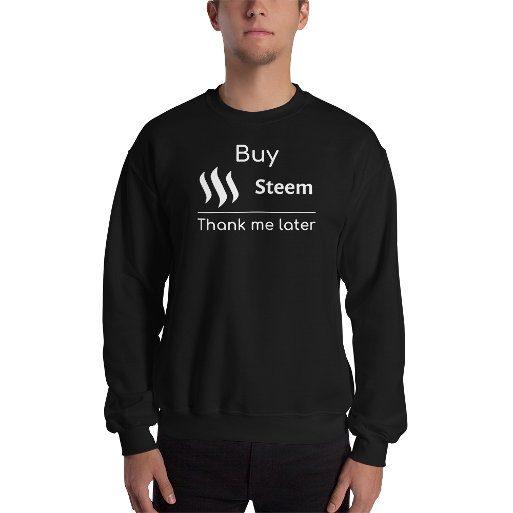 Buy Steem thank me later – Men’s Crewneck Sweatshirt TCP1607 Black / S Official Crypto  Merch