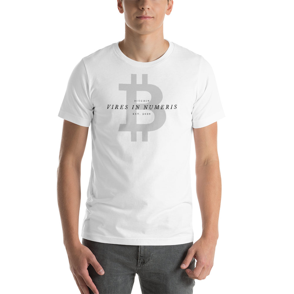 Vires in numeris (Bitcoin) - Men's Premium T-Shirt TCP1607 White / S Official Crypto  Merch