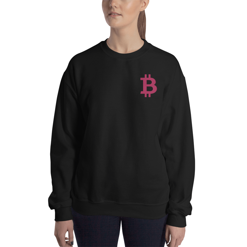 Bitcoin – Women’s Embroidered Crewneck Sweatshirt TCP1607 White / S Official Crypto  Merch