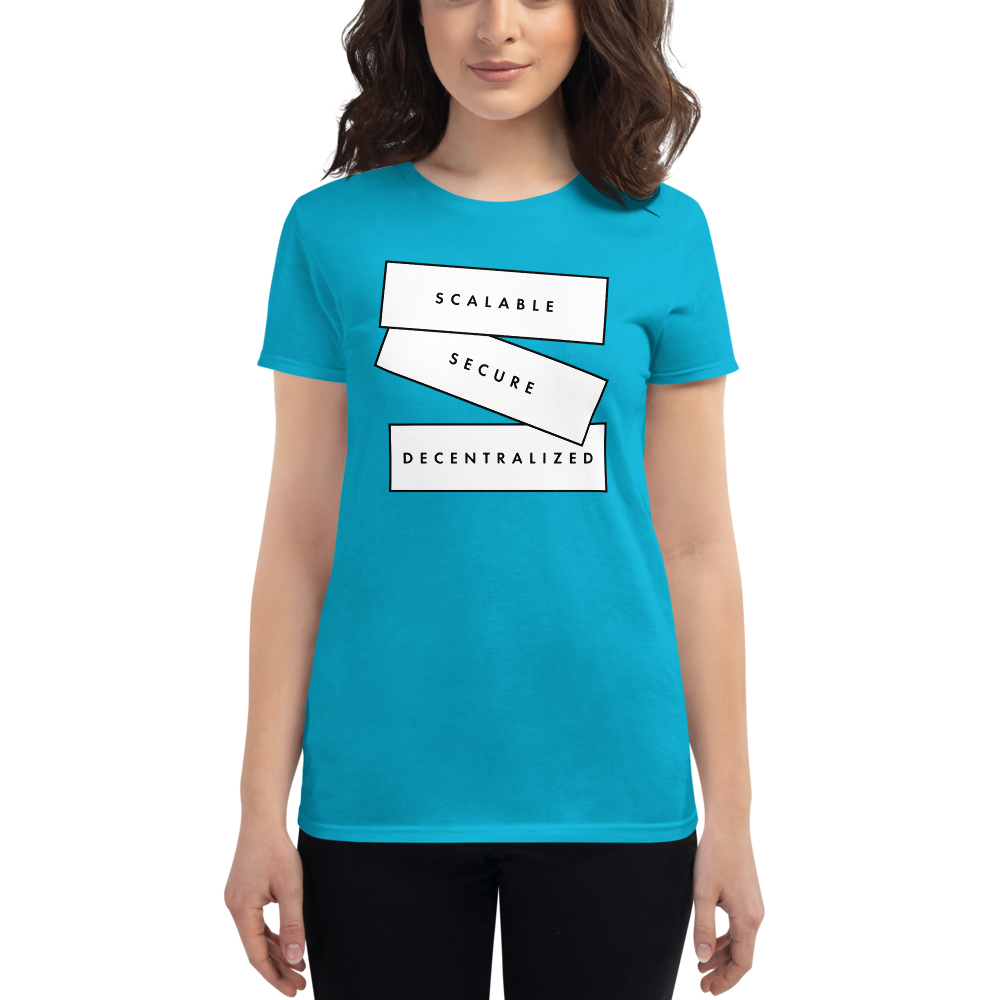 Scalable, secure, decetralized (Zilliqa) – Women's Short Sleeve T-Shirt TCP1607 Black / S Official Crypto  Merch
