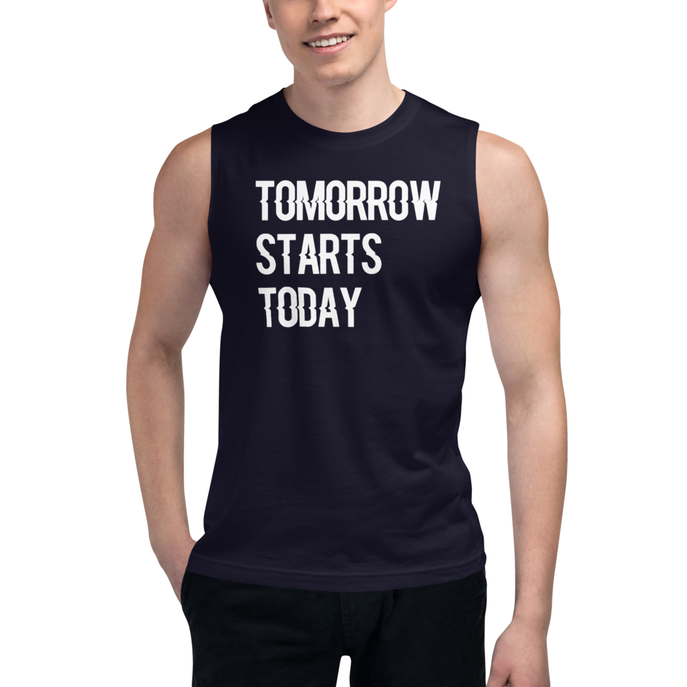 Tomorrow starts today (Zilliqa) – Men’s Muscle Shirt TCP1607 Navy / S Official Crypto  Merch
