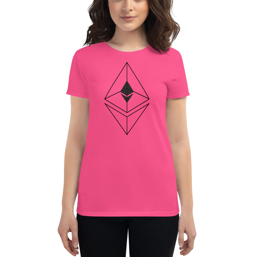 Ethereum line design - Women's Short Sleeve T-Shirt TCP1607 White / S Official Crypto  Merch