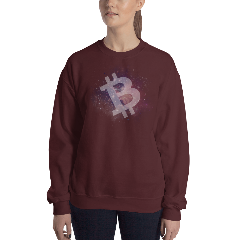 Bitcoin universe – Women’s Crewneck Sweatshirt TCP1607 Black / S Official Crypto  Merch