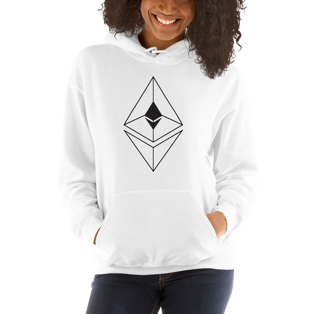 Ethereum line design – Women’s Hoodie TCP1607 White / S Official Crypto  Merch