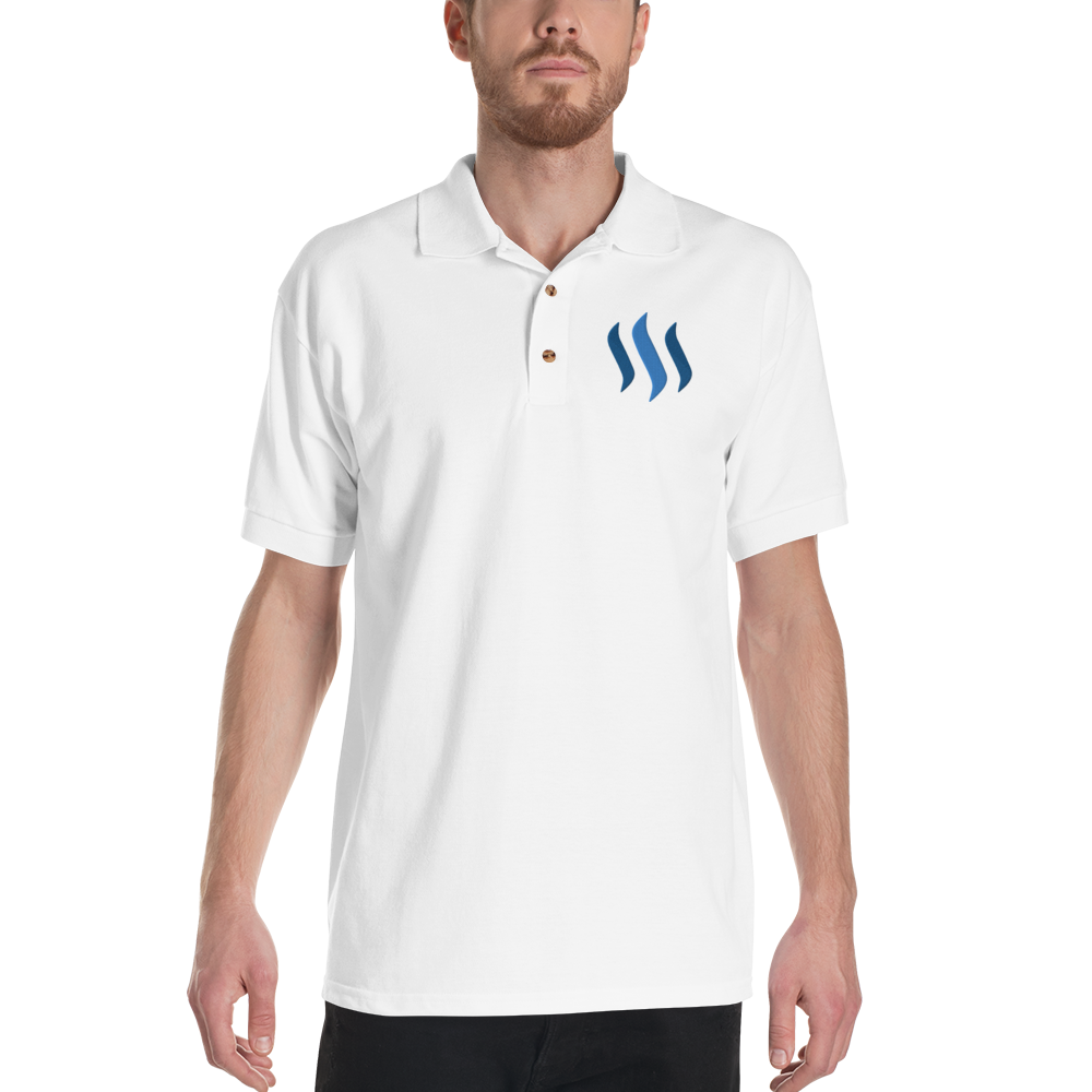 Steem – Men's Embroidered Polo Shirt TCP1607 White / S Official Crypto  Merch