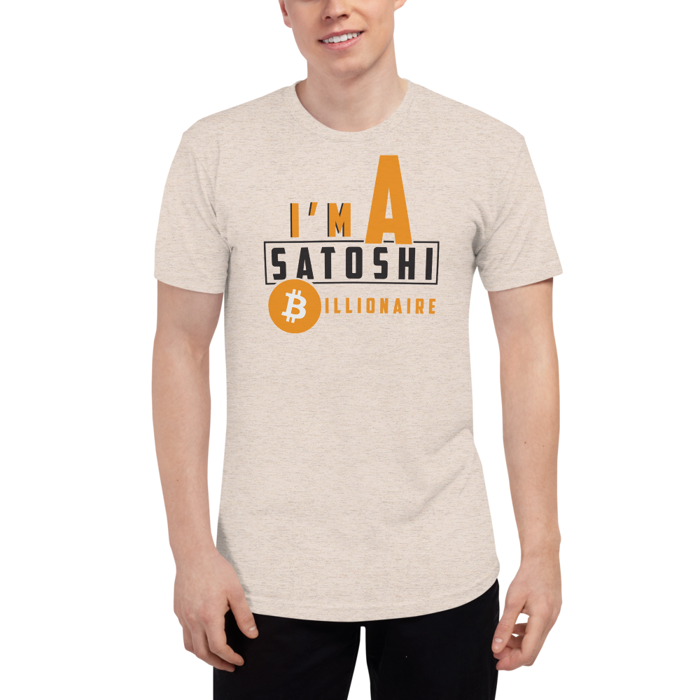 I'm a satoshi billionaire (Bitcoin) - Men's Track Shirt TCP1607 Athletic Grey / S Official Crypto  Merch
