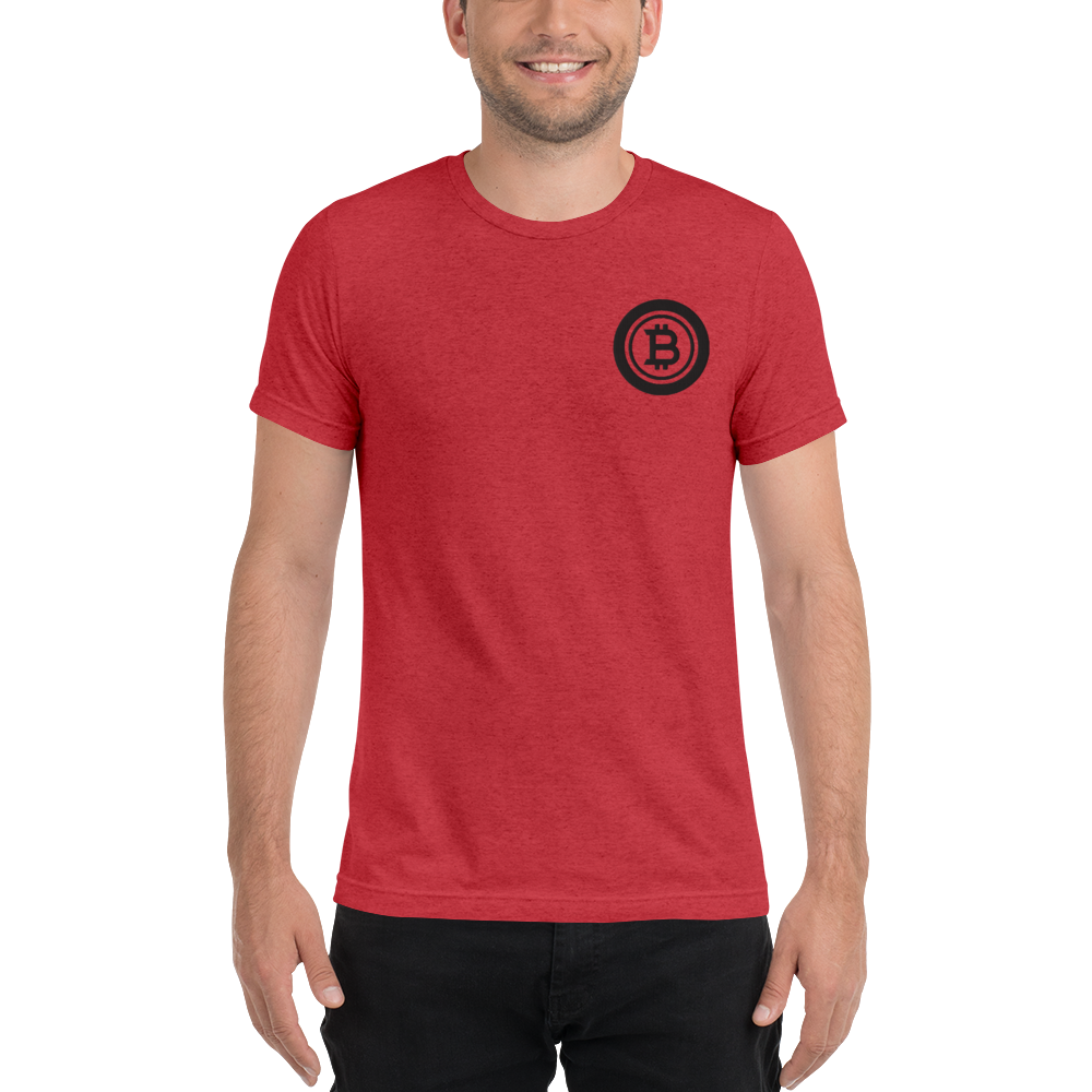 Bitcoin - Men's Embroidered Tri-Blend T-Shirt TCP1607 Athletic Grey Triblend / S Official Crypto  Merch