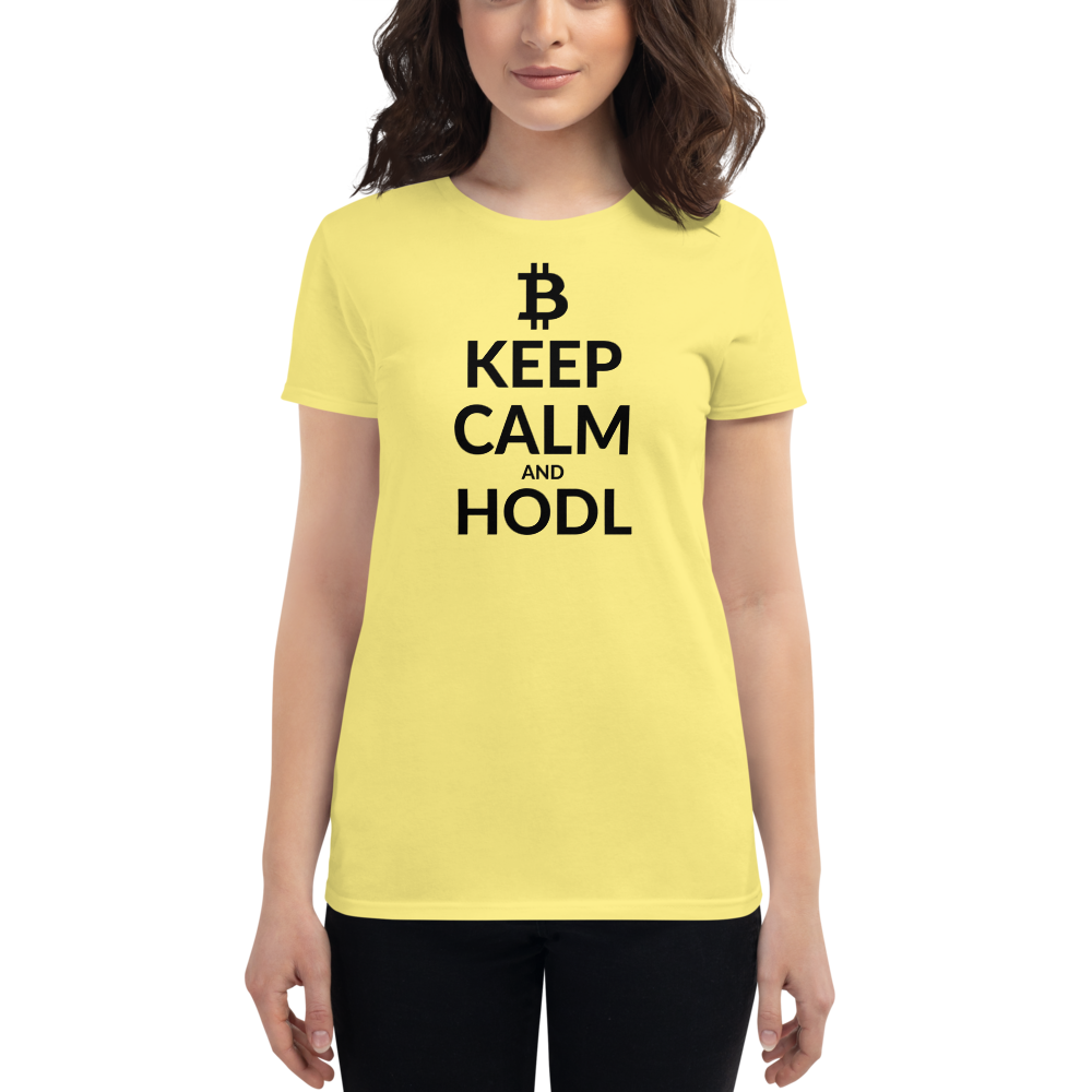 Keep calm (Bitcoin) - Women's Short Sleeve T-Shirt TCP1607 White / S Official Crypto  Merch