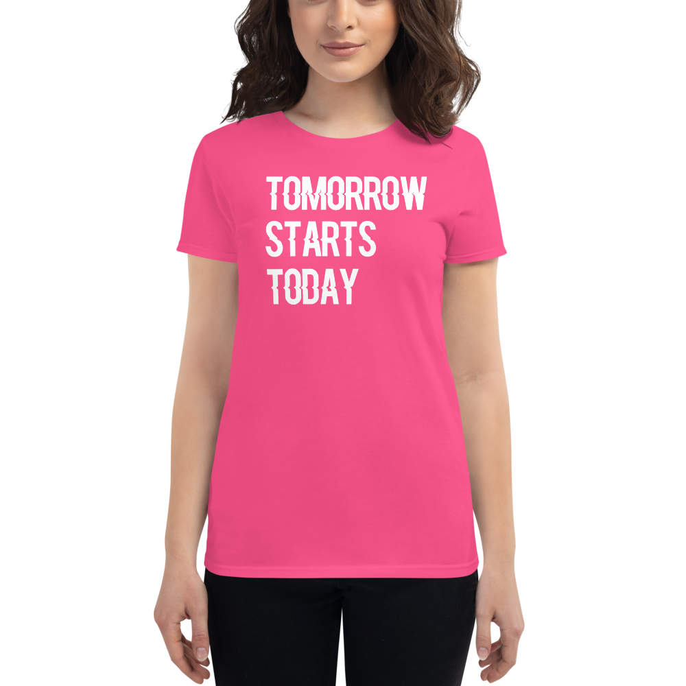 Tomorrow starts today (Zilliqa) – Women's Short Sleeve T-Shirt TCP1607 Black / S Official Crypto  Merch