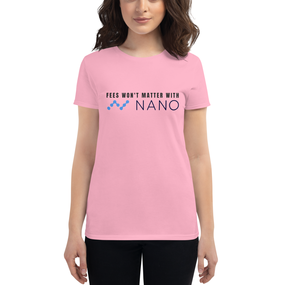 Fees won't matter with Nano – Women's Short Sleeve T-Shirt TCP1607 White / S Official Crypto  Merch