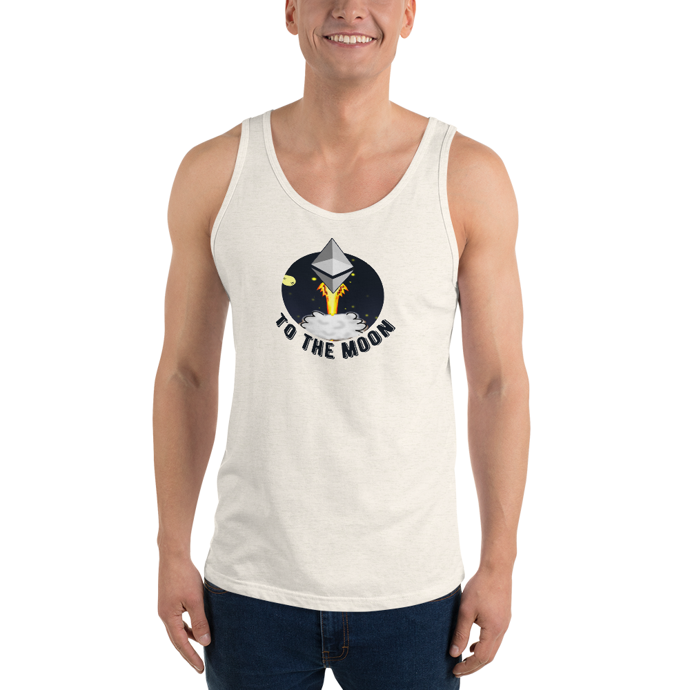 Ethereum to the moon - Men & #039; s Tank Top TCP1607 Oatmeal Triblend / S Official Crypto Merch
