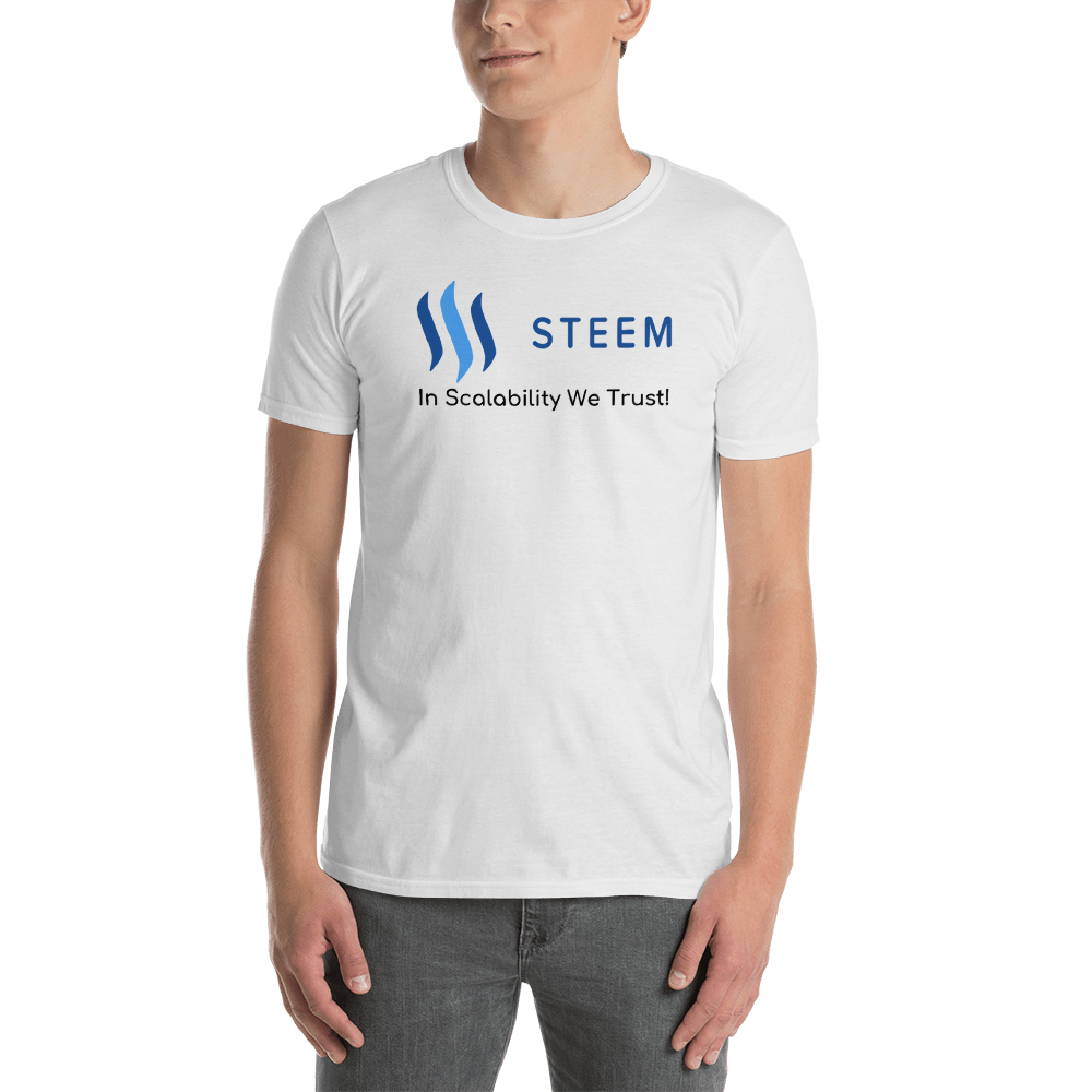 Steem in scalability we trust - Men's T-Shirt TCP1607 White / S Official Crypto  Merch