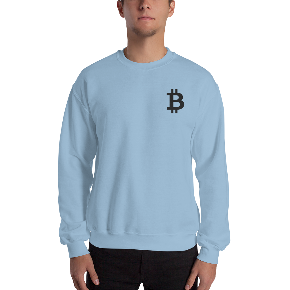 Bitcoin - Men's Embroidered Crewneck Sweatshirt TCP1607 White / S Official Crypto  Merch