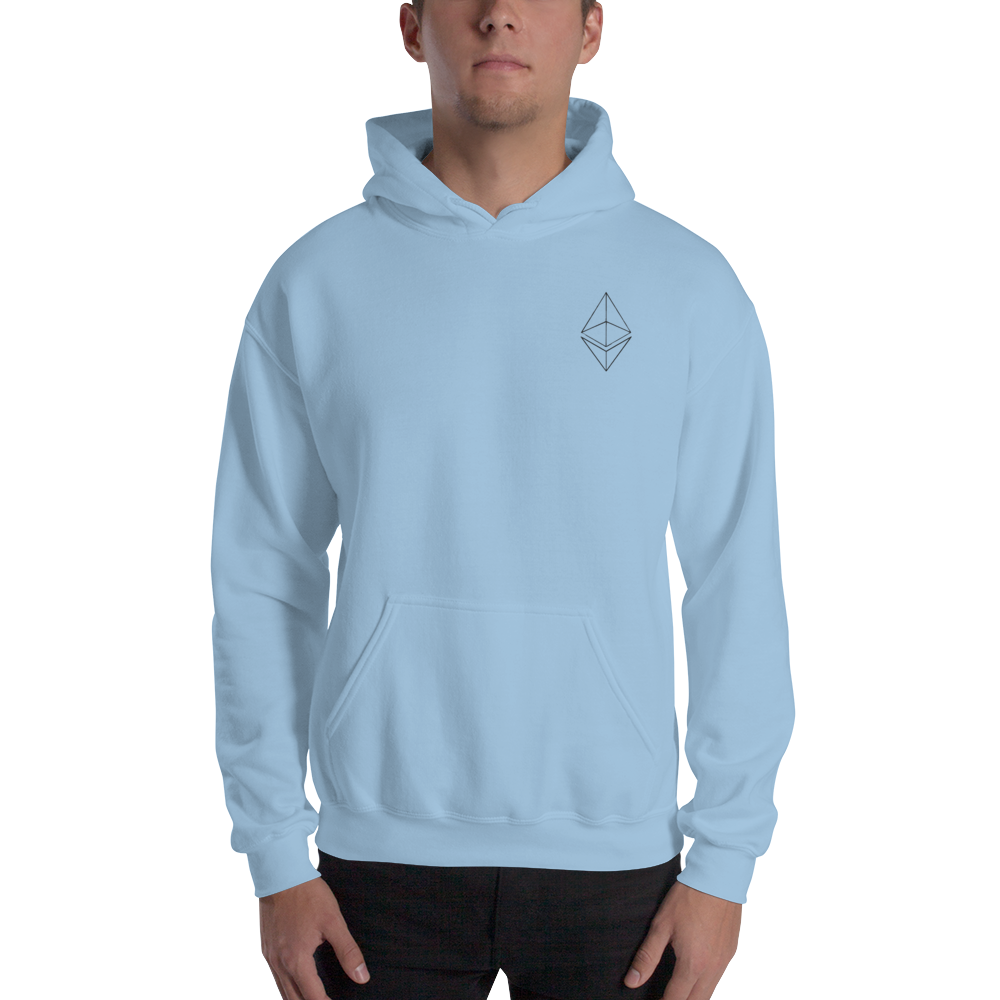 Ethereum line design - Men’s Embroidered Hoodie TCP1607 White / S Official Crypto  Merch