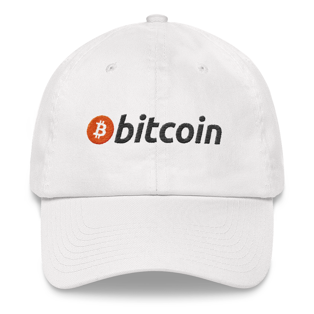 Bitcoin - Mũ bóng chày TCP1607 Hàng hóa tiền điện tử chính thức màu trắng