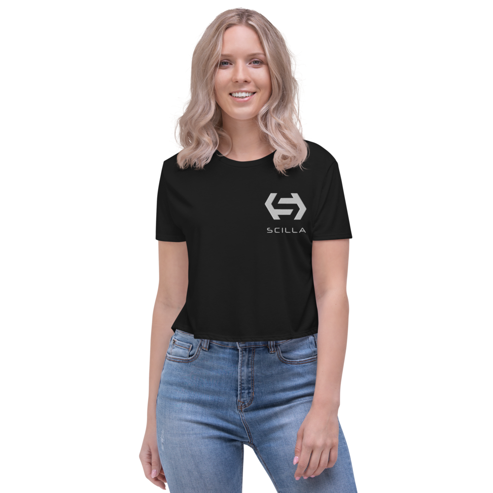 Scilla – Women's Embroidered Crop Tee TCP1607 Black / S Official Crypto  Merch