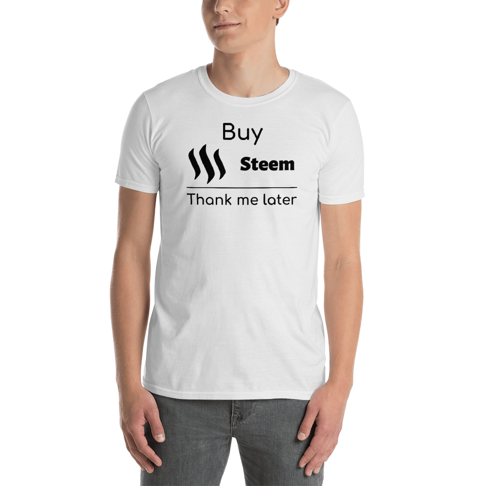 Buy steem thank me later (Frontprint) - Men's T-Shirt TCP1607 White / S Official Crypto  Merch