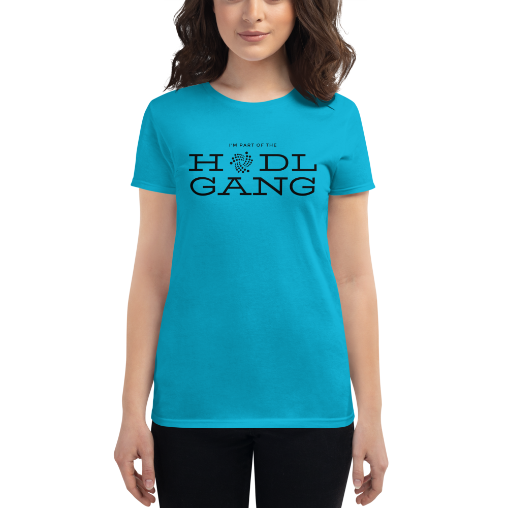 Hodl gang (Iota) - Women's Short Sleeve T-Shirt TCP1607 White / S Official Crypto  Merch