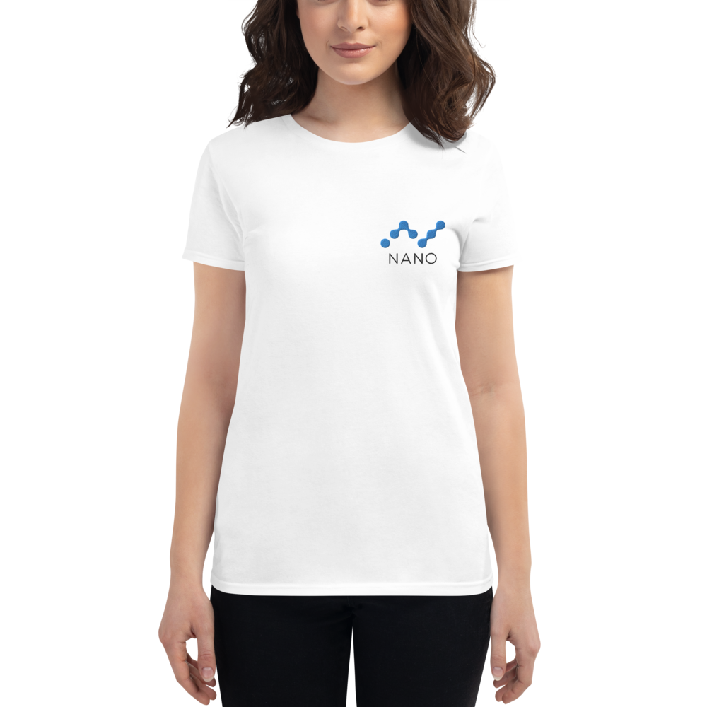 Nano – Women's Embroidered Short Sleeve T-Shirt TCP1607 White / S Official Crypto  Merch