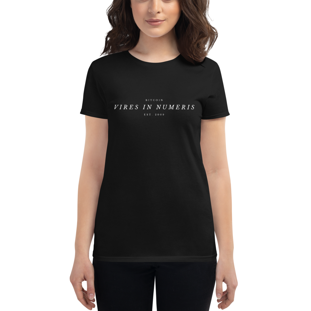 Vires in numeris (Bitcoin) - Women's Short Sleeve T-Shirt TCP1607 Black / S Official Crypto  Merch