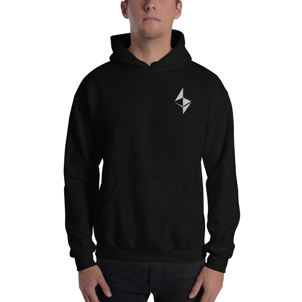 Ethereum surface design - Men’s Embroidered Hoodie TCP1607 Black / S Official Crypto  Merch