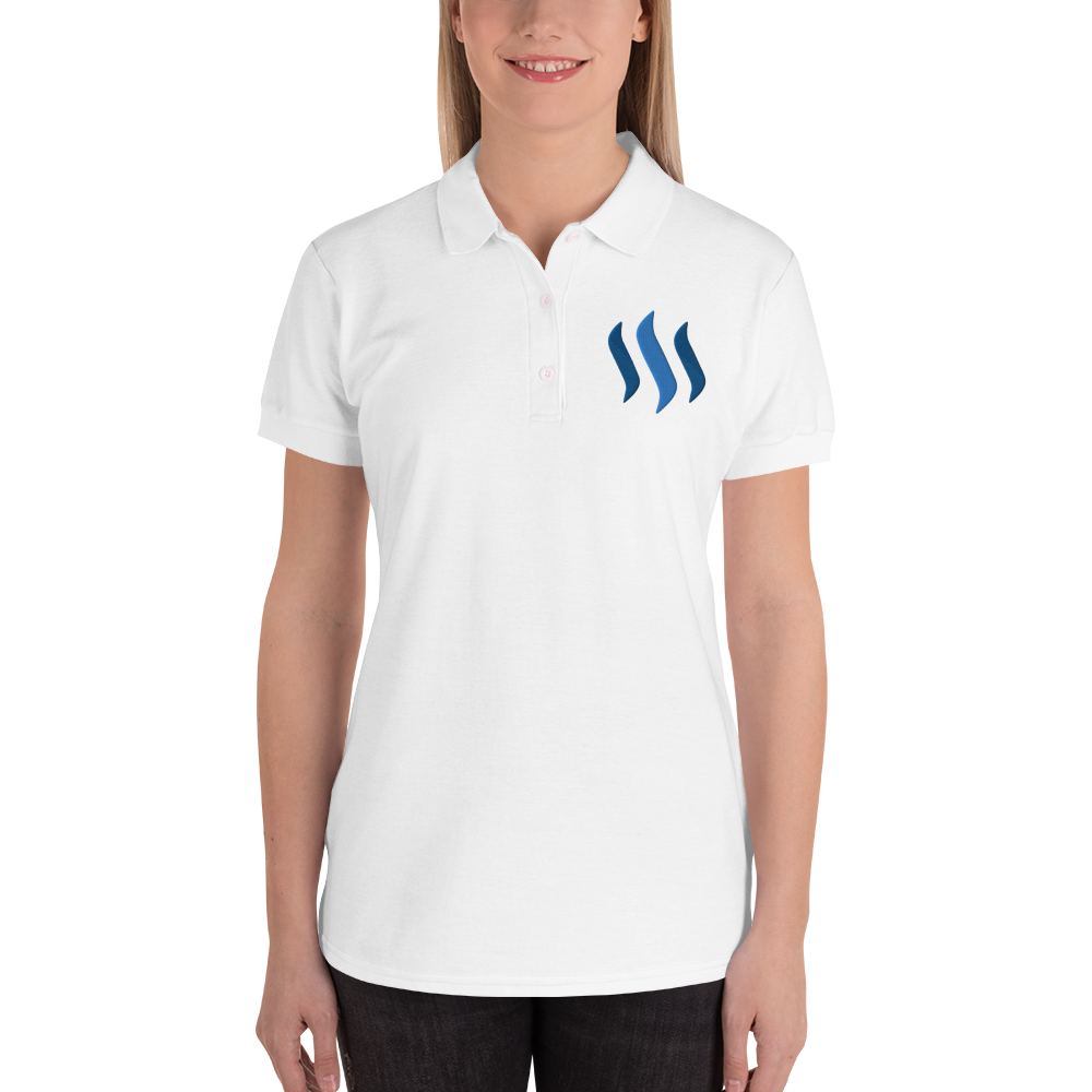 Steem – Women’s Embroidered Polo Shirt TCP1607 White / S Official Crypto  Merch
