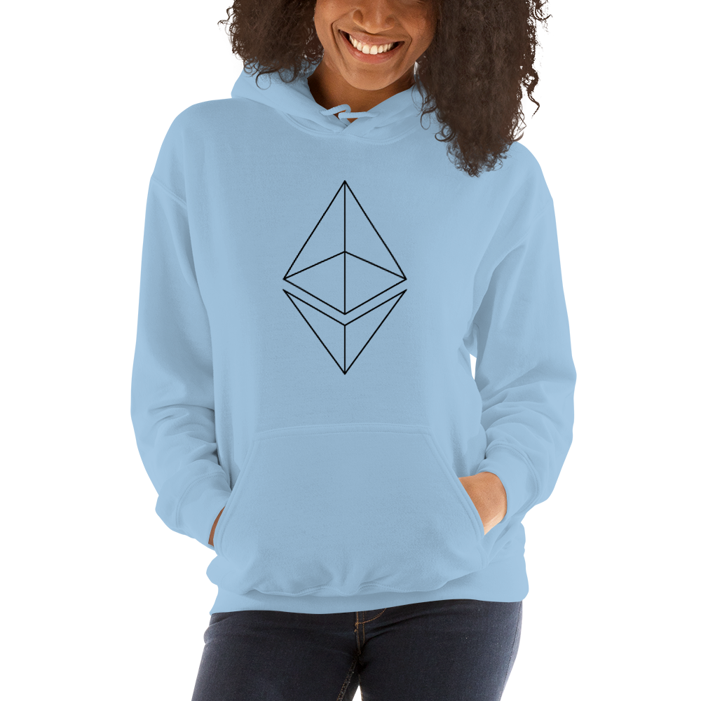 Ethereum line design – Women’s Hoodie TCP1607 White / S Official Crypto  Merch