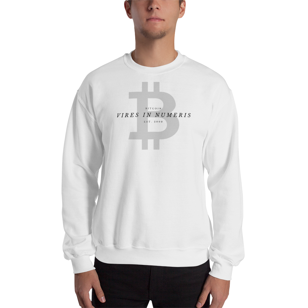 Vires in numeris (Bitcoin) - Men's Crewneck Sweatshirt TCP1607 White / S Official Crypto  Merch
